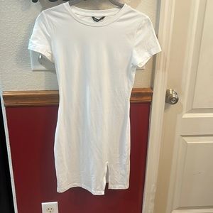 White Shein T-shirt dress